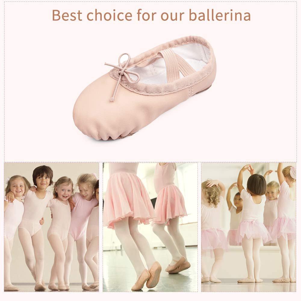 Stelle Ballet Shoes for Girls Toddler Soft Leather Split Sole