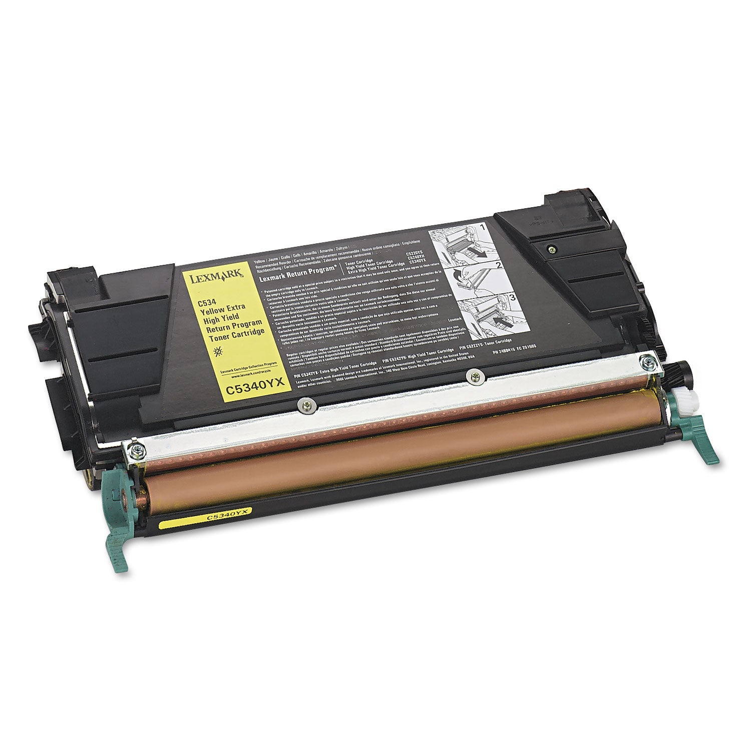 Lexmark C5340YX Return Program High-Yield Toner, 7,000 Page-Yield, Yellow