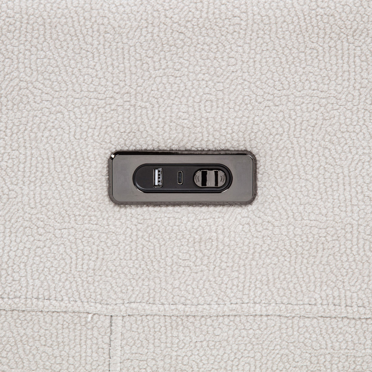 Kennett Chenille Upholstered Power Reclining Loveseat Ivory