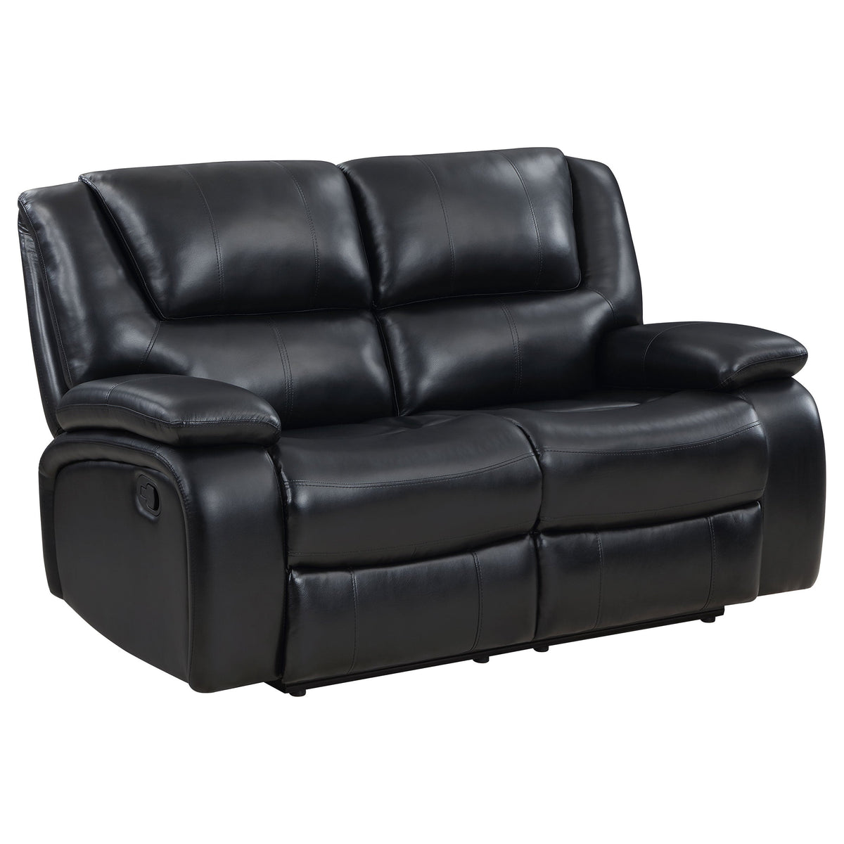 Camila 3-piece Upholstered Reclining Sofa Set Black
