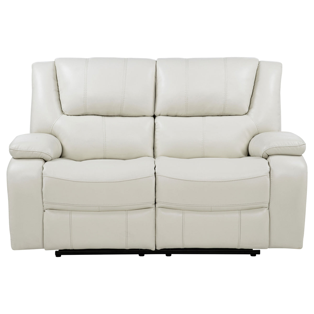 Camila Upholstered Motion Reclining Loveseat White