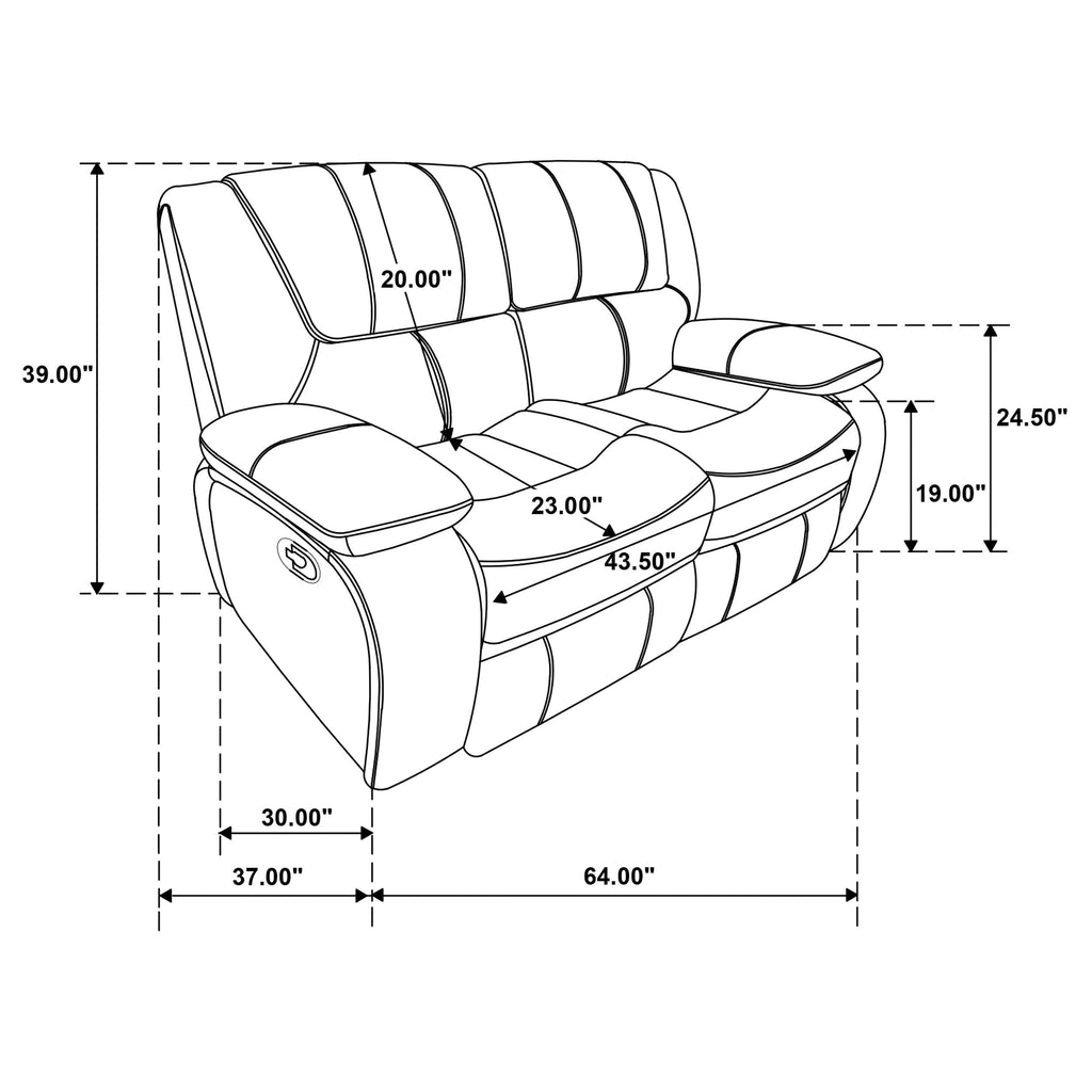 Camila Upholstered Motion Reclining Loveseat White