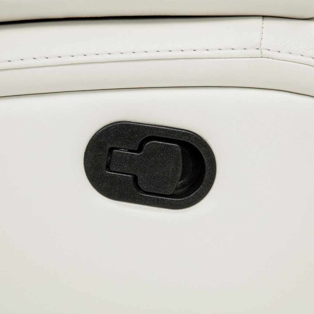 Camila Upholstered Glider Recliner Chair White