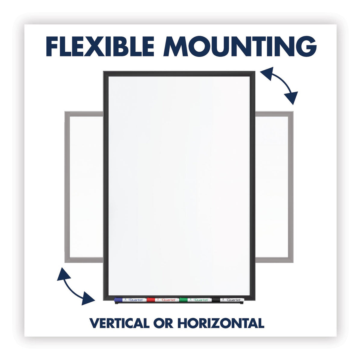 Quartet Classic Series Total Erase Dry Erase Board, 72 x 48, White Surface, Black Frame