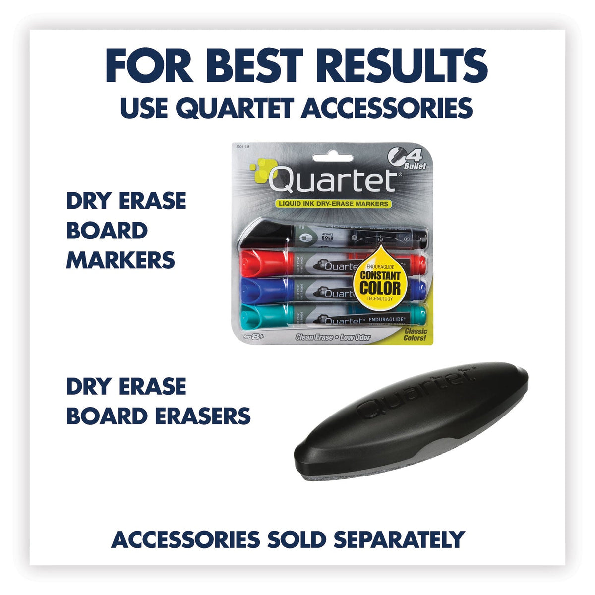Quartet Classic Series Nano-Clean Dry Erase Board, 48 x 36, Silver Frame