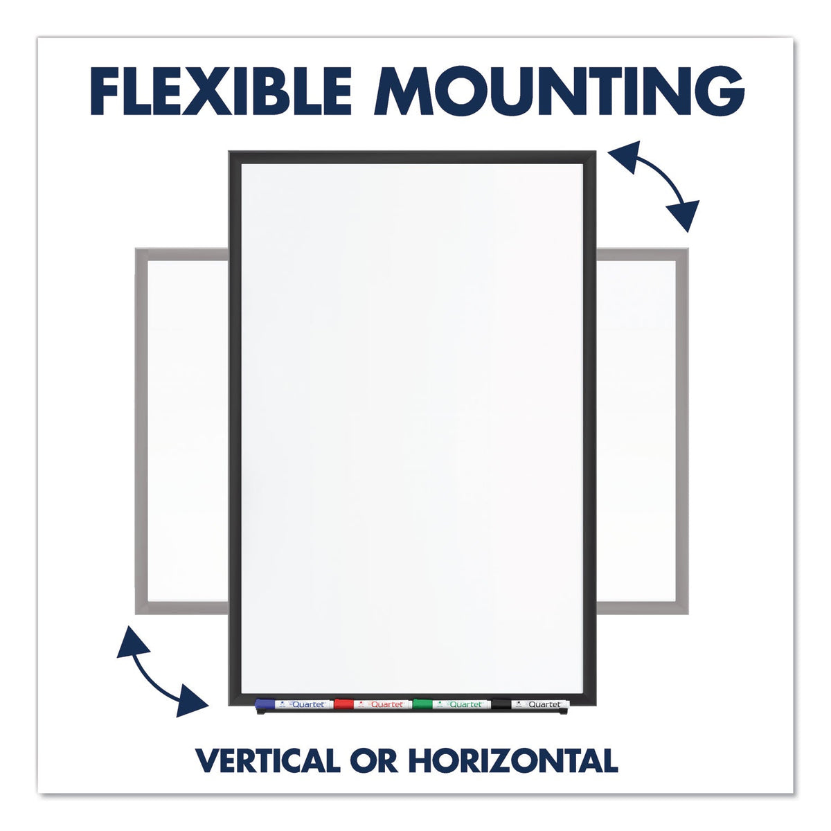 Quartet Classic Series Total Erase Dry Erase Board, 60 x 36, White Surface, Black Frame