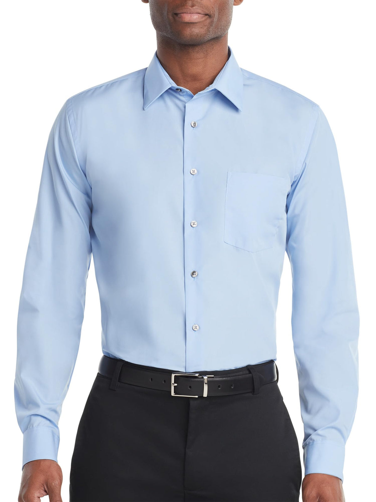 Van Heusen Mens Dress Shirt Regular Fit Poplin Solid