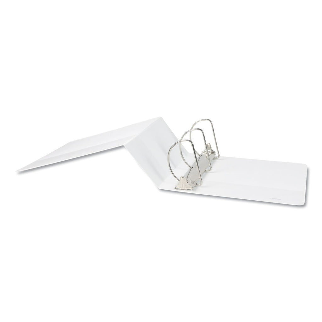 Universal Slant D-Ring View Binder, 3 Rings, 5" Capacity, 11 x 8.5, White