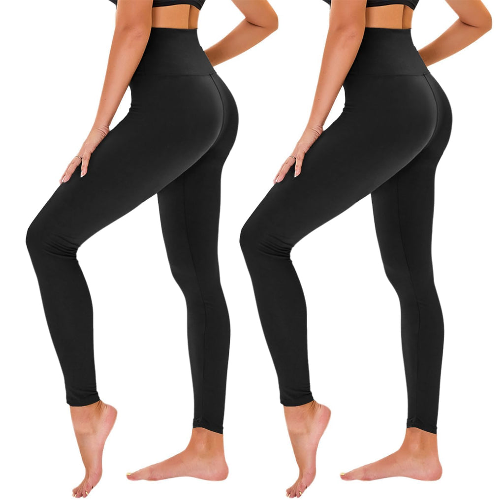TNNZEET High Waisted Leggings for Women - No See Through Tummy Control Cycling Workout Yoga Pants with Pockets Reg & Plus
