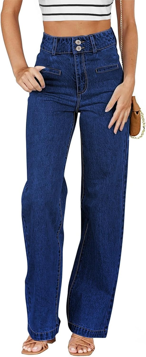 Sidefeel Jeans for Women High Waisted Straight Leg Denim Pants