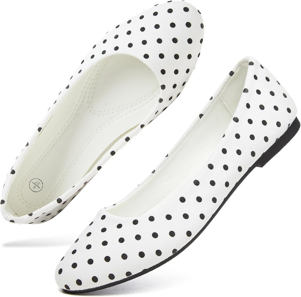 Hash Bubbie Women's Flats Shoes Ballet Flats Dress Shoes Comfortable PU Leather Slip on Shoes for Women