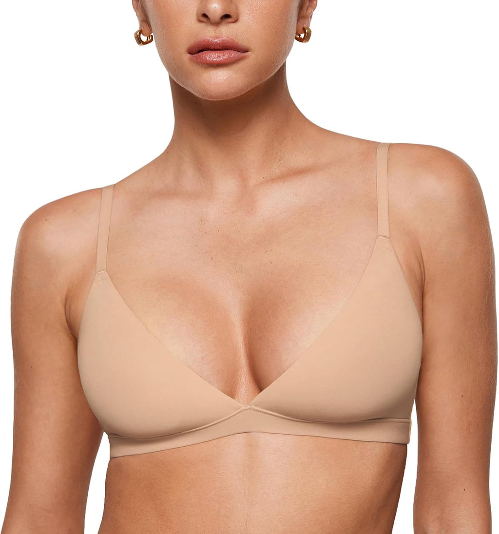 INLYRIC Women's Unlined Triangle Bralette
