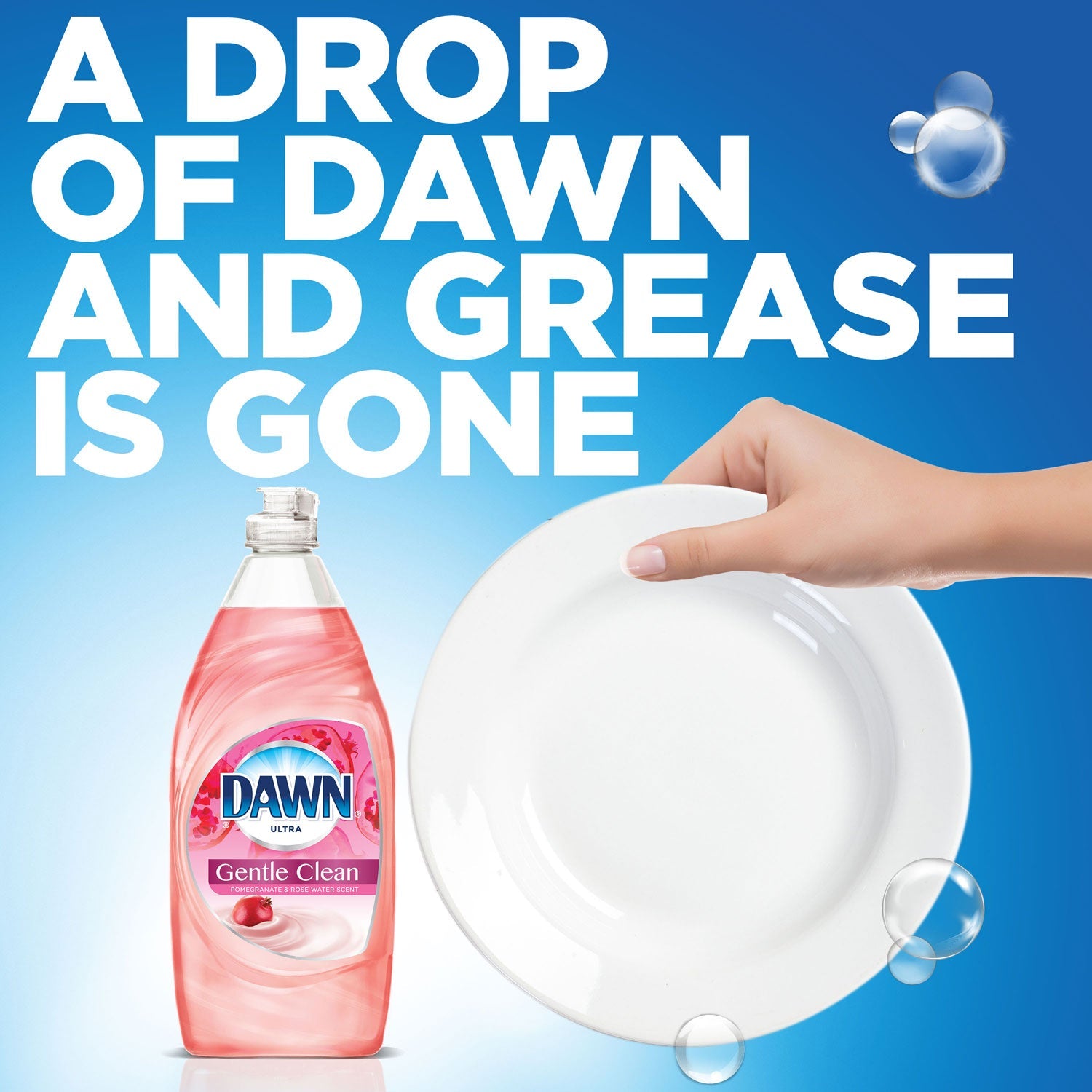 Dawn Ultra Gentle Clean, Pomegranate Splash, 24 oz Bottle, 10/Carton