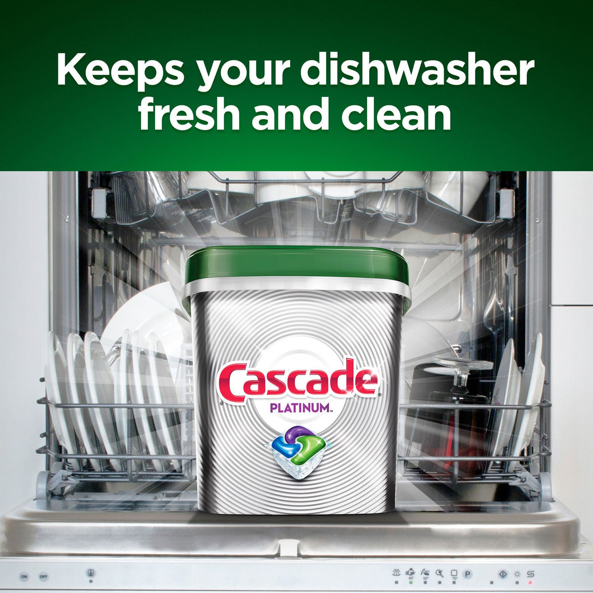Cascade ActionPacs, Fresh Scent, 34.5 oz Bag, 62 Packs/Bag