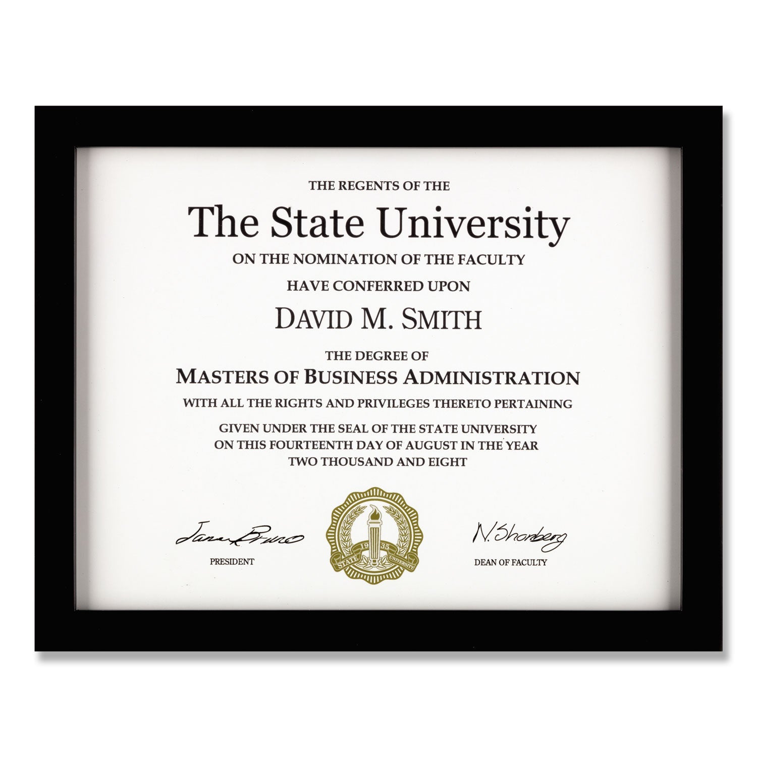 DAX Tribeca Frame with Two-Way Easel, 8.5 x 11, Black