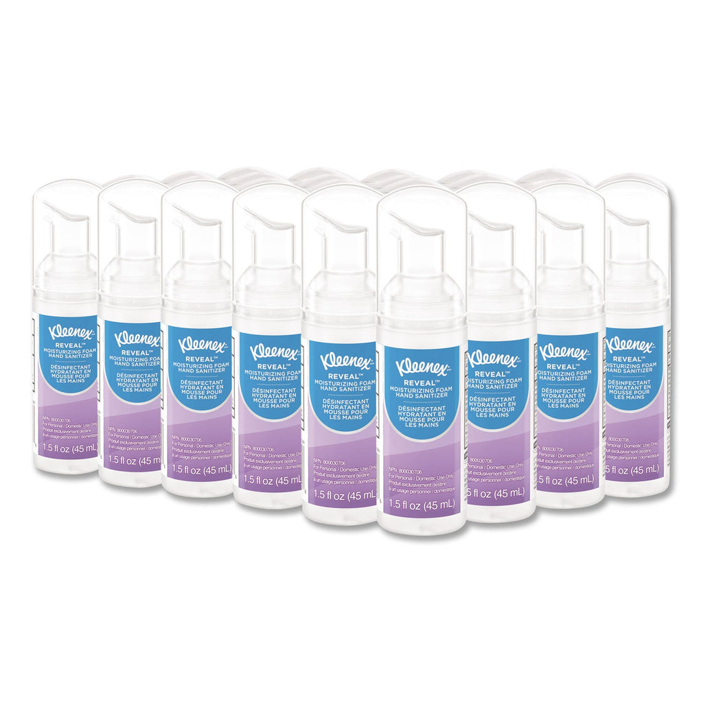 Kleenex Ultra Moisturizing Foam Hand Sanitizer, 1.5 oz Pump Bottle, Unscented, 24/Carton
