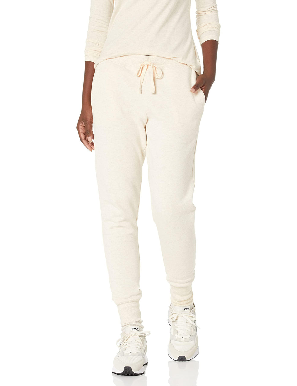 Amazon Essentials Women's Cotton Fleece Jogger Sweatpants with Drawstring (Available in Plus Size)