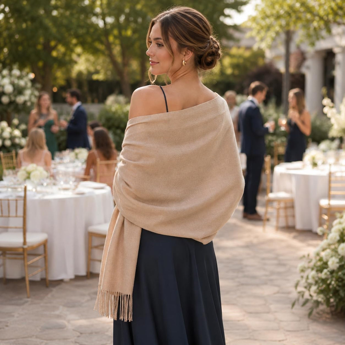 RIIQIICHY Winter Scarfs for Women Pashmina Shawls Wraps for Evening Dresses Large Warm Soft Scarves