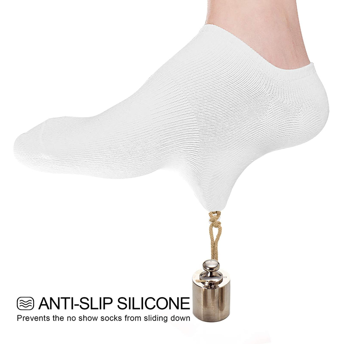 wernies No Show Socks Women Low Cut Ankle Socks Non Slip 4/8 Pairs