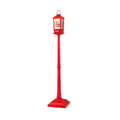 61 Inch Christmas Musical Street Lamp Post with Detachable Snow Globe Lantern-Red
