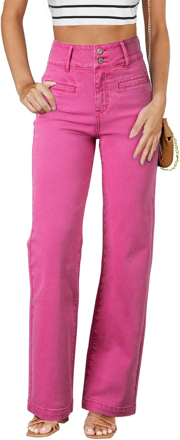 Sidefeel Jeans for Women High Waisted Straight Leg Denim Pants
