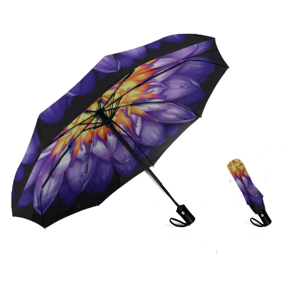 SIEPASA Windproof Travel Umbrella - Automatic Compact Folding Umbrella for Rain, Small Portable Windproof Umbrellas for Men Women and Teenagers (Navy Blue)