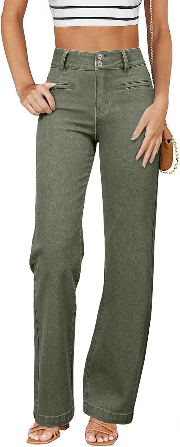 Sidefeel Jeans for Women High Waisted Straight Leg Denim Pants