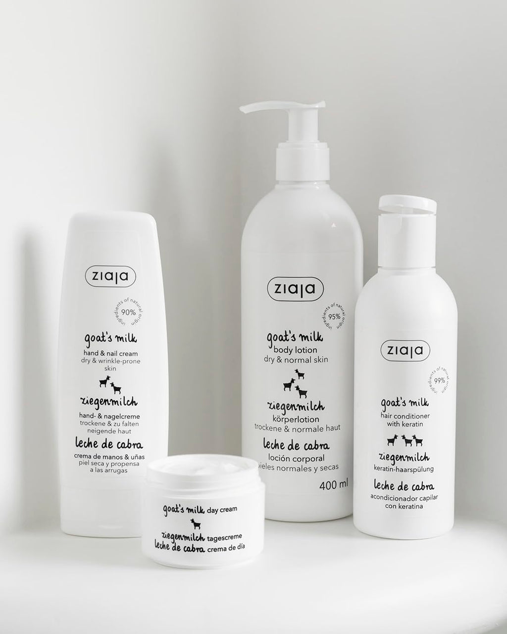 Ziaja Goat Milk Lotion + Toner 200ml - Natural Moisturizer | Vegan