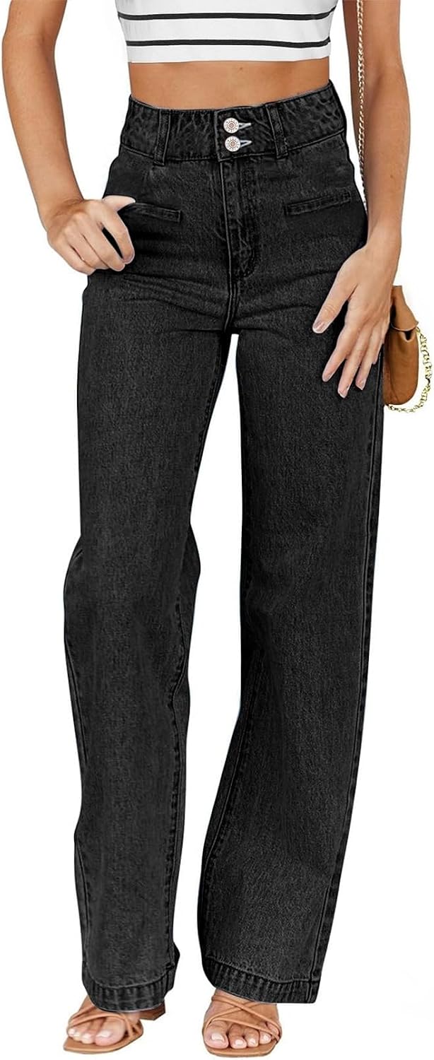 Sidefeel Jeans for Women High Waisted Straight Leg Denim Pants