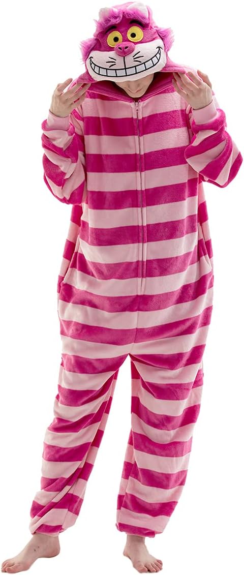 COSUSKET Snug Fit Unisex Adult Onesie Pajamas, Flannel Cosplay Animal One Piece Halloween Costume Sleepwear Homewear