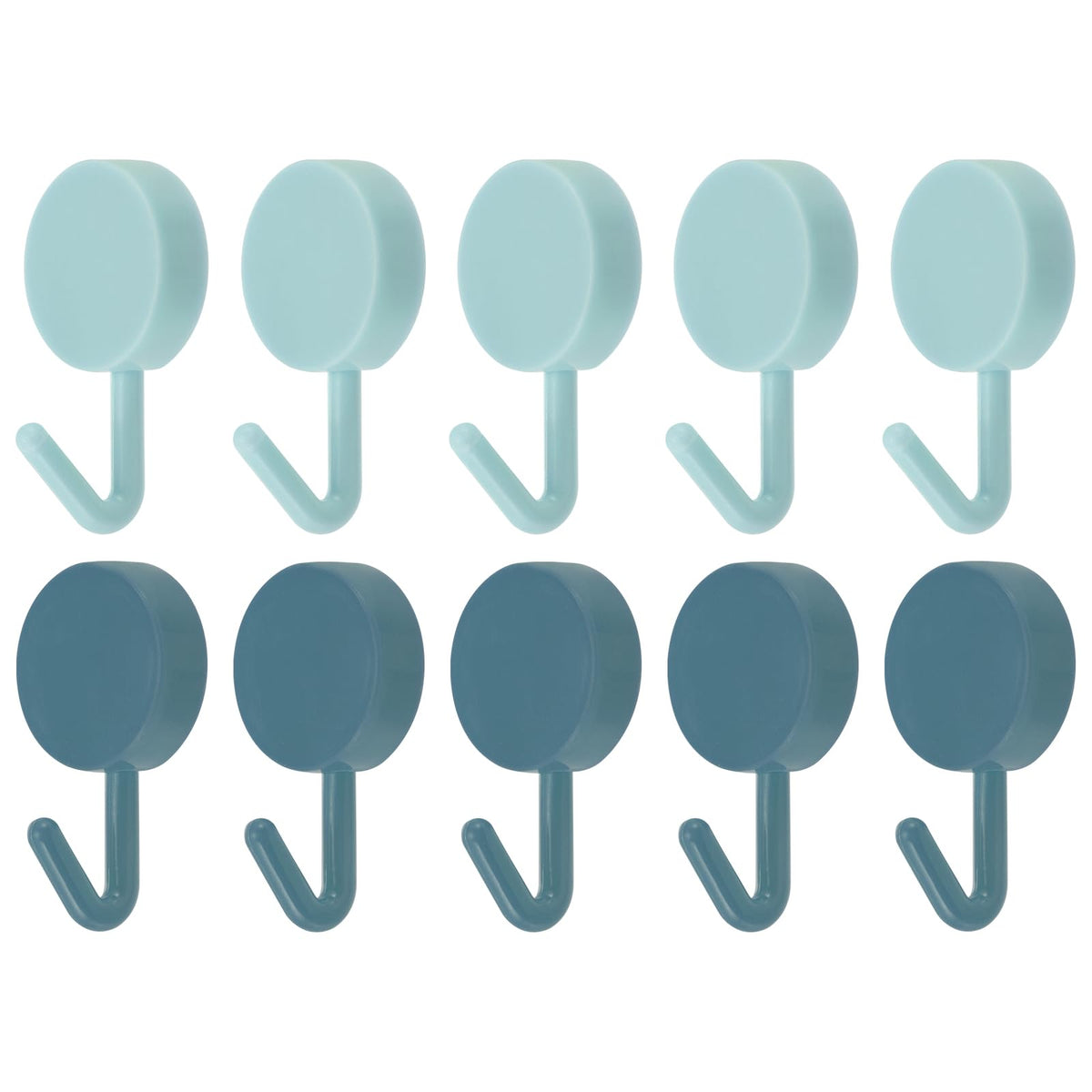 uxcell 10Pcs Stainless Steel Towel Hooks Light Blue Green Modern