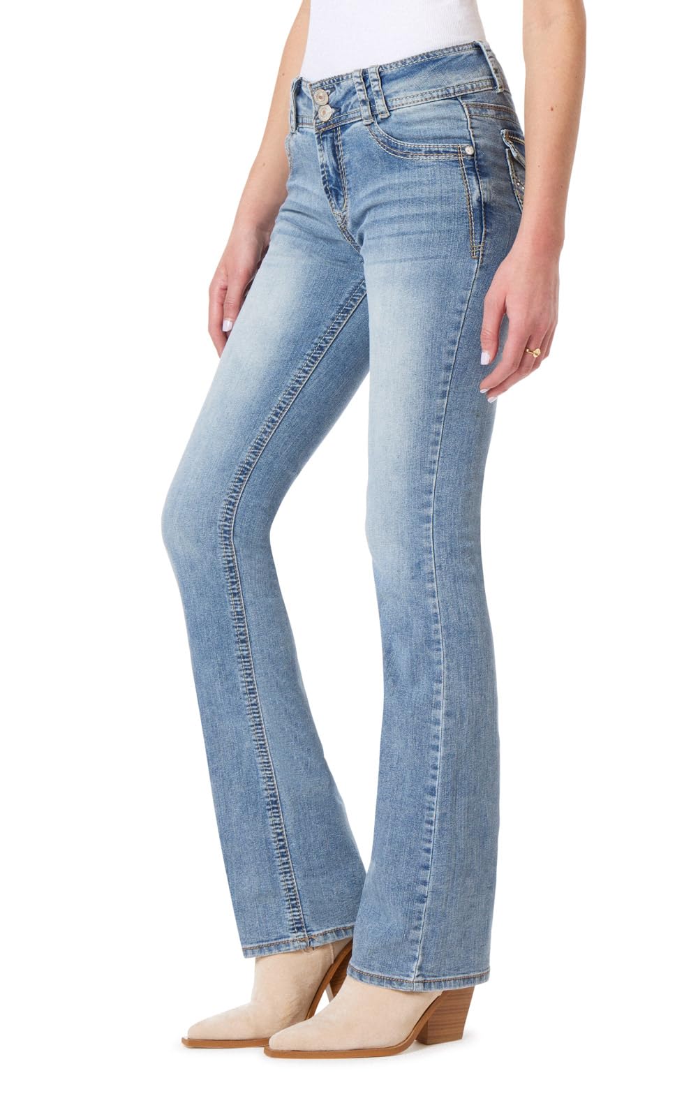 WallFlower Luscious Curvy Bootcut Jeans for Women, Sizes 0-24