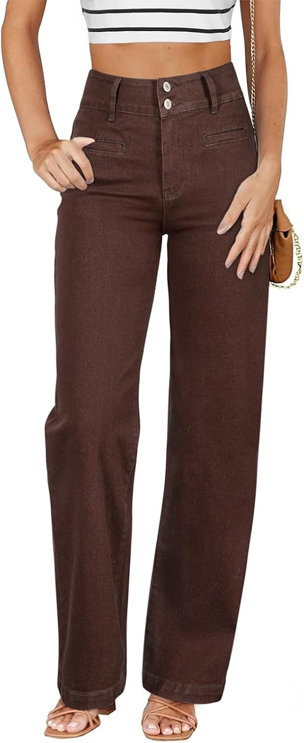 Sidefeel Jeans for Women High Waisted Straight Leg Denim Pants