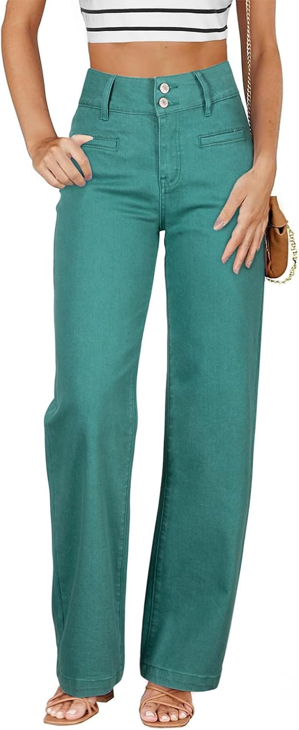 Sidefeel Jeans for Women High Waisted Straight Leg Denim Pants