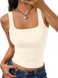 Trendy Queen Women's Double Lined Square Neck Tank Top