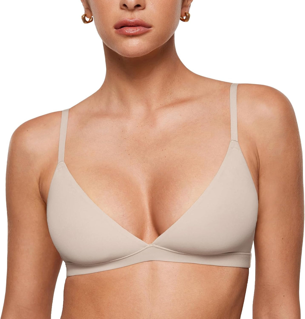 INLYRIC Women's Unlined Triangle Bralette