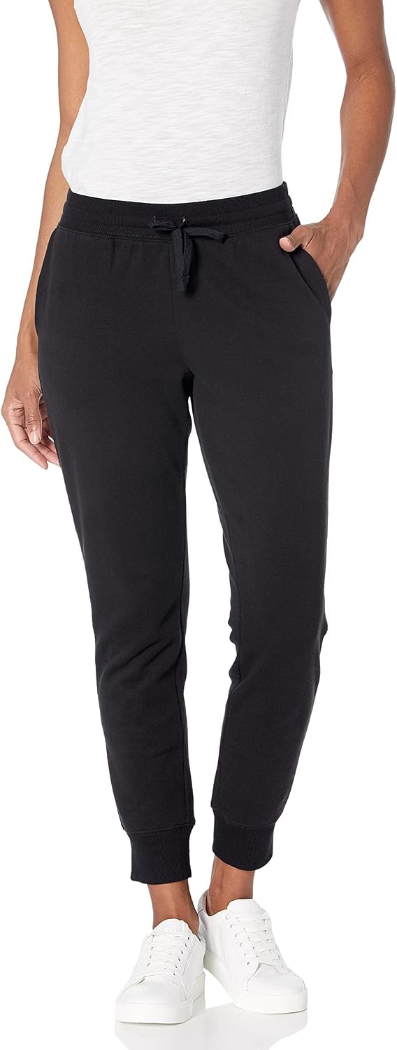 Amazon Essentials Women's Cotton Fleece Jogger Sweatpants with Drawstring (Available in Plus Size)