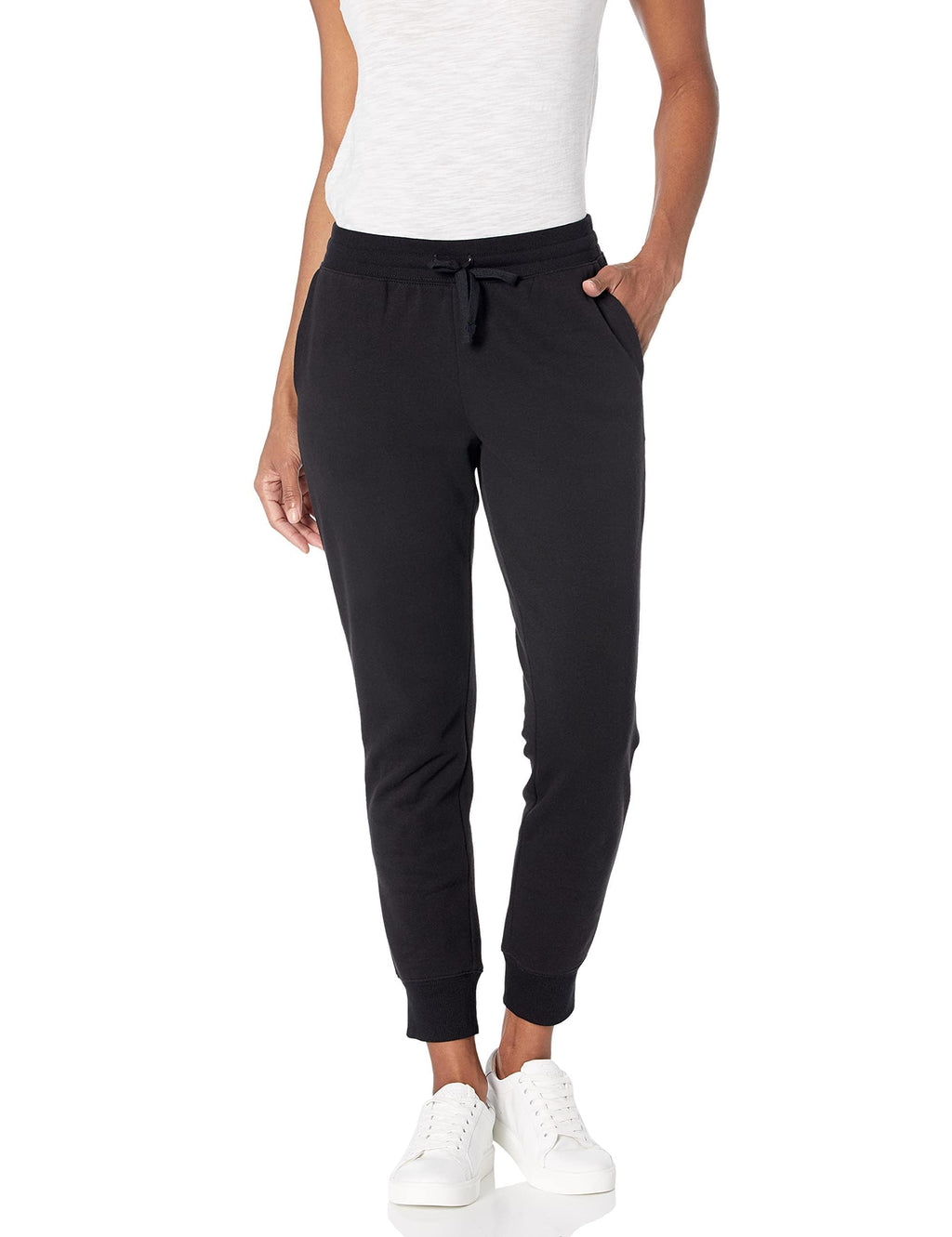 Amazon Essentials Women's Cotton Fleece Jogger Sweatpants with Drawstring (Available in Plus Size)