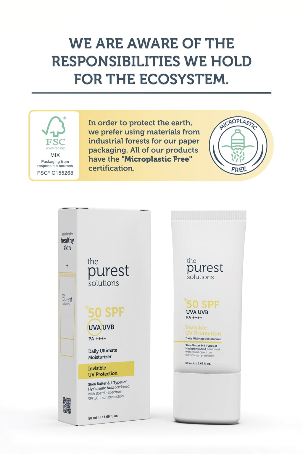 The Purest Solutions Skincare Set - Brightening, Moisturizing, SPF50+ UV Protection