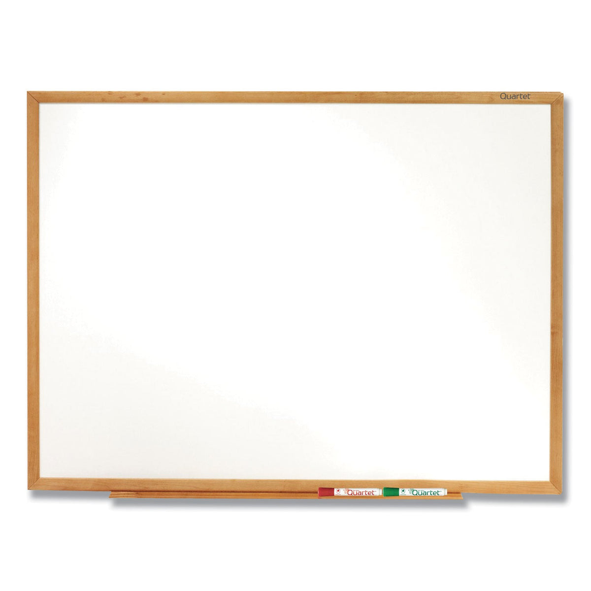 Quartet Classic Series Total Erase Dry Erase Board, 72 x 48, Oak Finish Frame