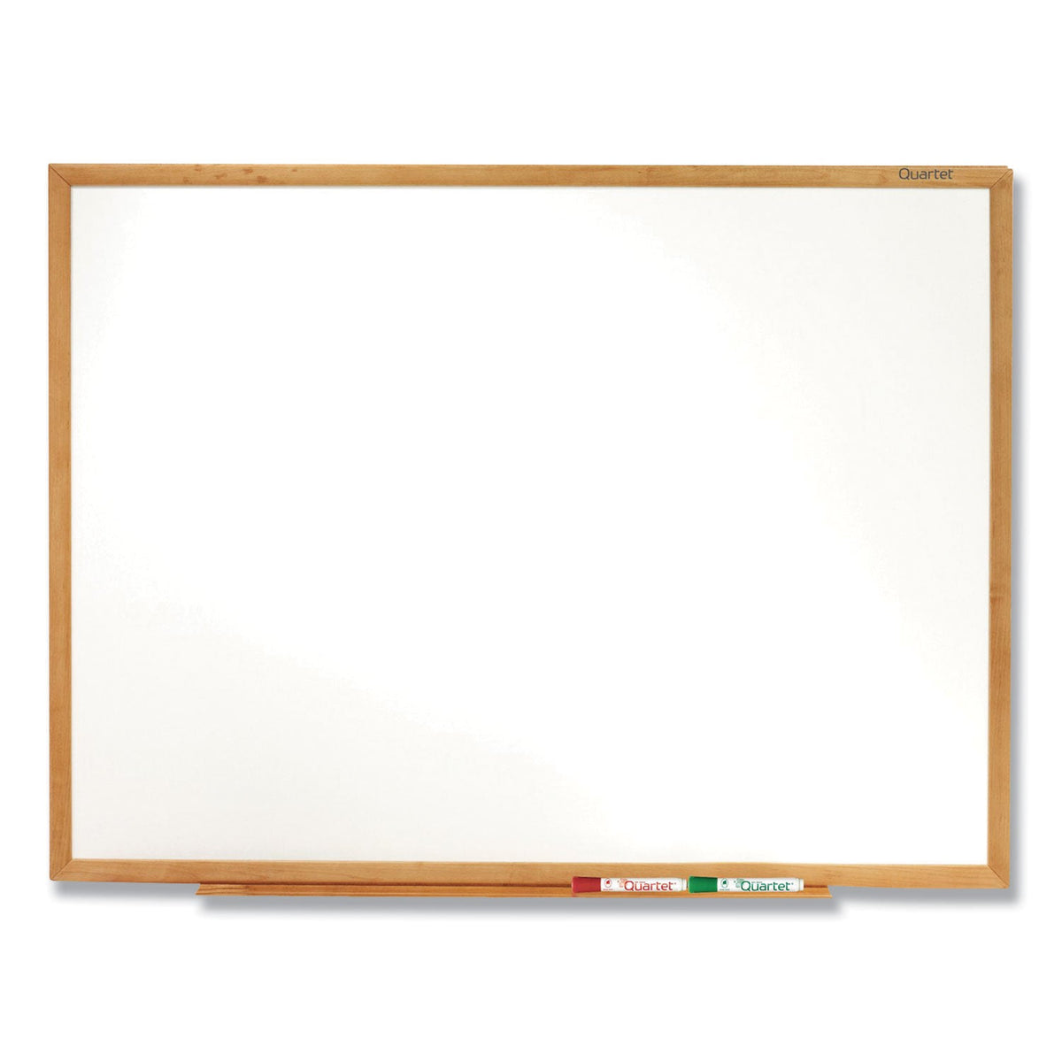 Quartet Classic Series Total Erase Dry Erase Board, 36 x 24, Oak Finish Frame