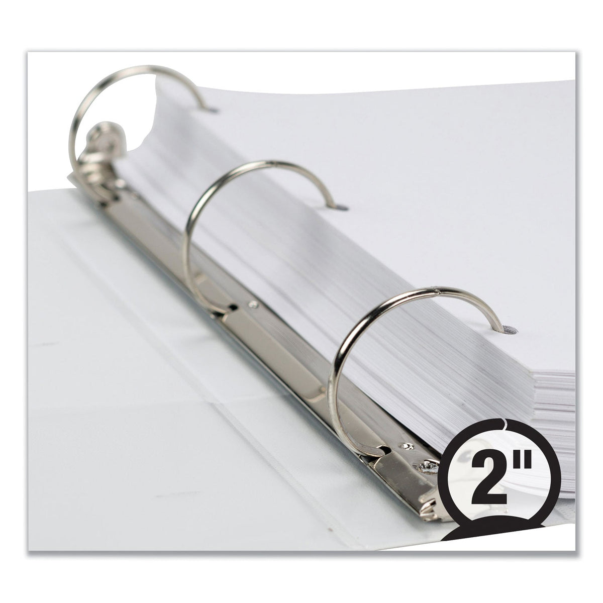 Samsill Earth's Choice Biobased Economy Round Ring View Binders, 3 Rings, 2" Capacity, 11 x 8.5, White