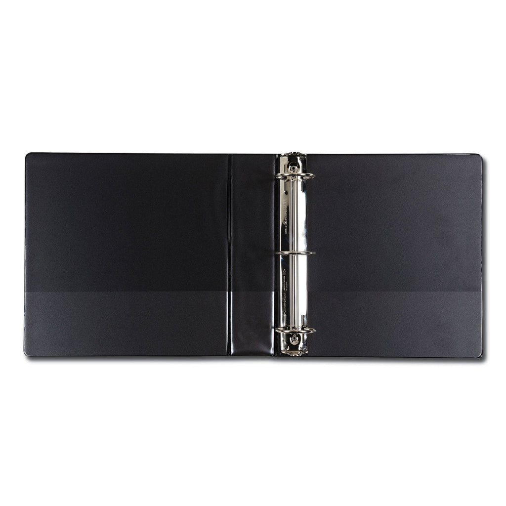 Samsill Earth's Choice Round Ring Reference Binder, 3 Rings, 2" Capacity, 11 x 8.5, Black