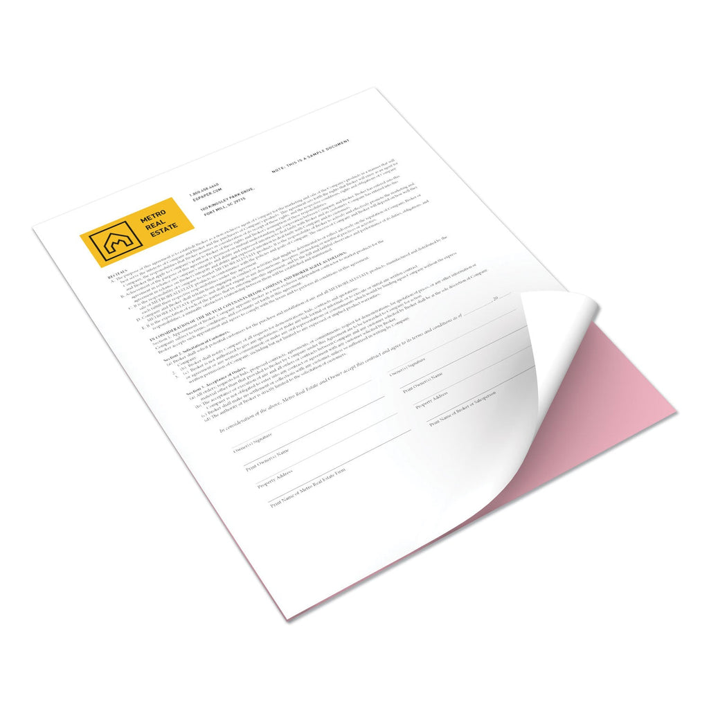 xerox Revolution Digital Carbonless Paper, 2-Part, 8.5 x 11, Pink/White, 5,000/Carton