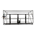 Boardwalk Locking Rack for 3 Liter PDC Cleaner Bottles, 1-Shelf, 24w x 10d x 12h, Black