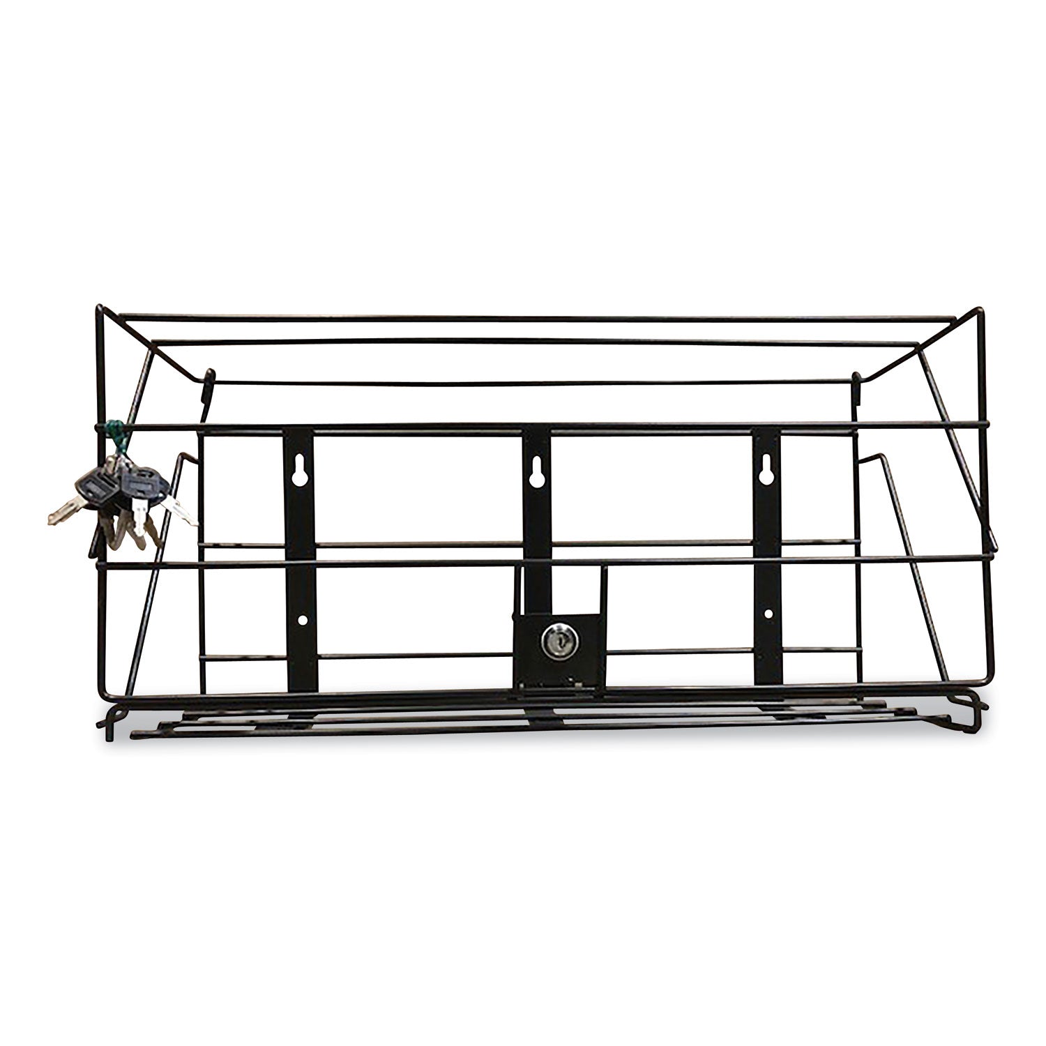 Boardwalk Locking Rack for 3 Liter PDC Cleaner Bottles, 1-Shelf, 24w x 10d x 12h, Black