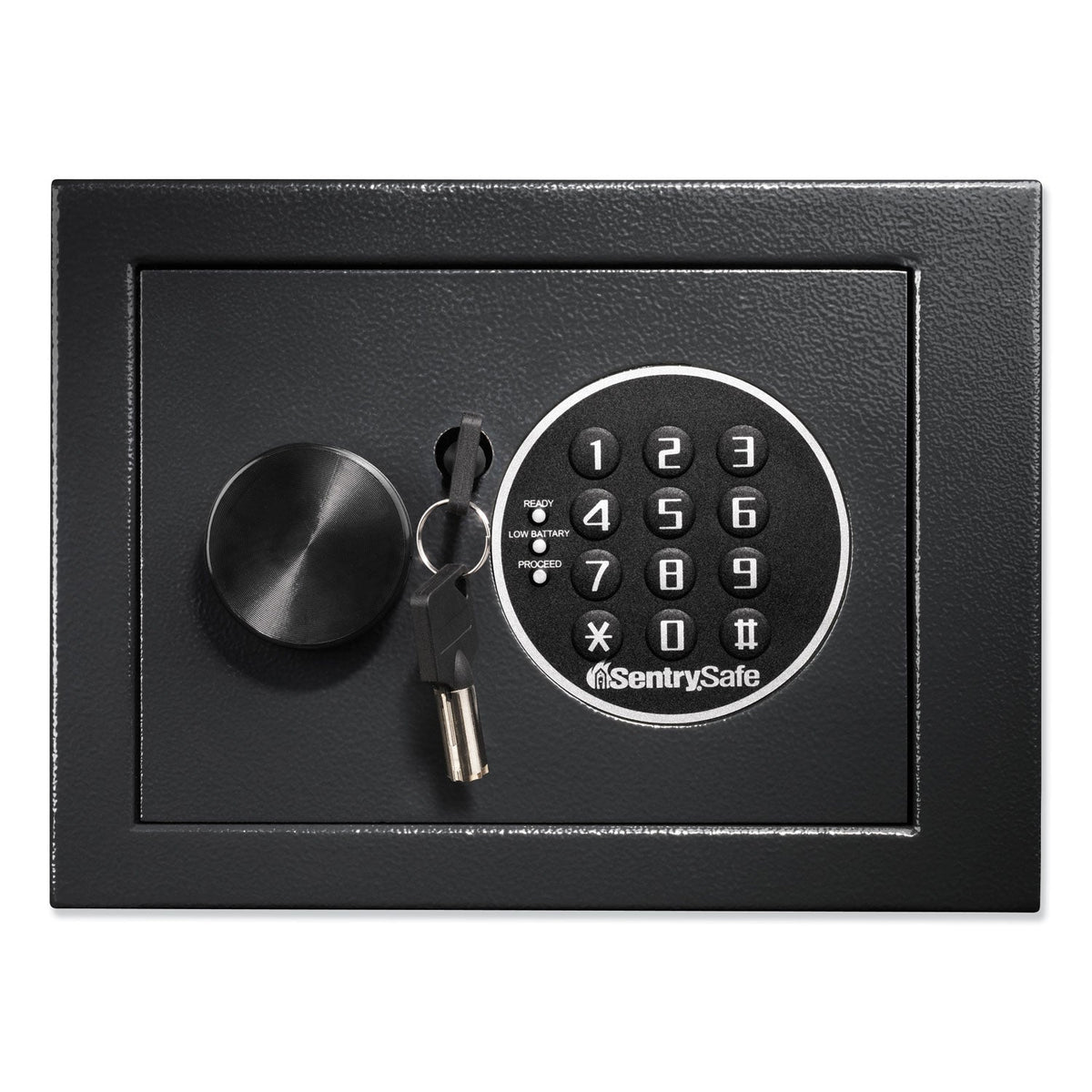 Sentry Electronic Security Safe, 0.14 cu ft, 9w x 6.6d x 6.6h, Black