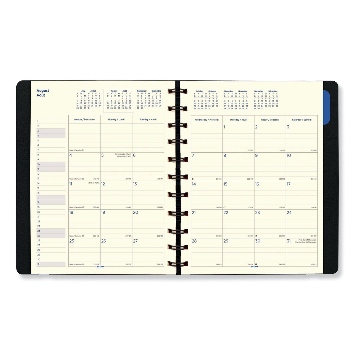 Filofax Soft Touch 17-Month Planner, 10.88 x 8.5, Black Cover, 17-Month (Aug to Dec): 2022 to 2023