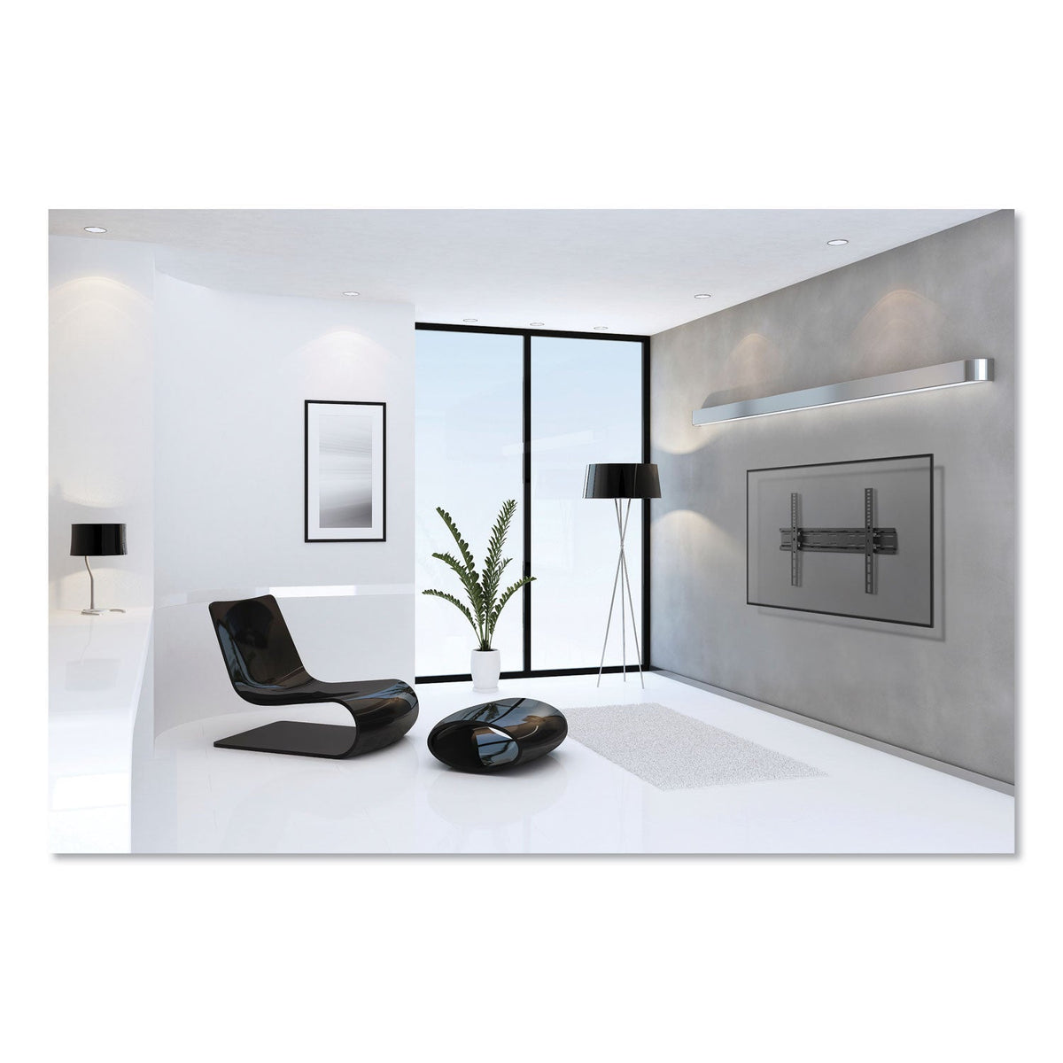 Innovera Fixed and Tilt TV Wall Mount for Monitors 32" to 55", 16.7w x 2d x 18.3h