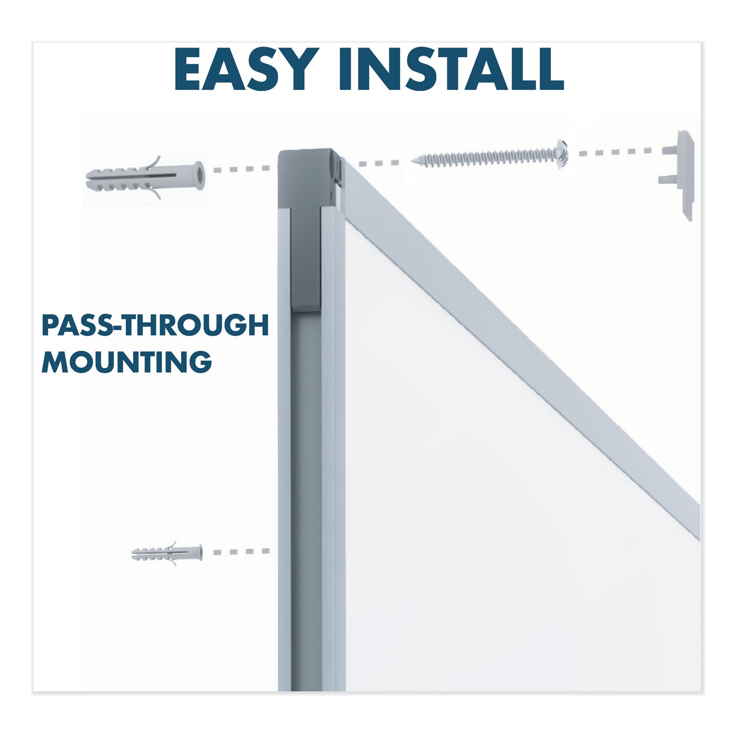 Mead Dry-Erase Board, Melamine Surface, 36 x 24, Silver Aluminum Frame